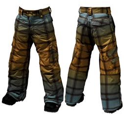 ����� Burton Shaun White Asym Pant_Roasted Brown SW Faded Plaid