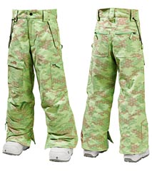 ����� Burton Girls Cargo Pant_Green Glass Bitmap Print